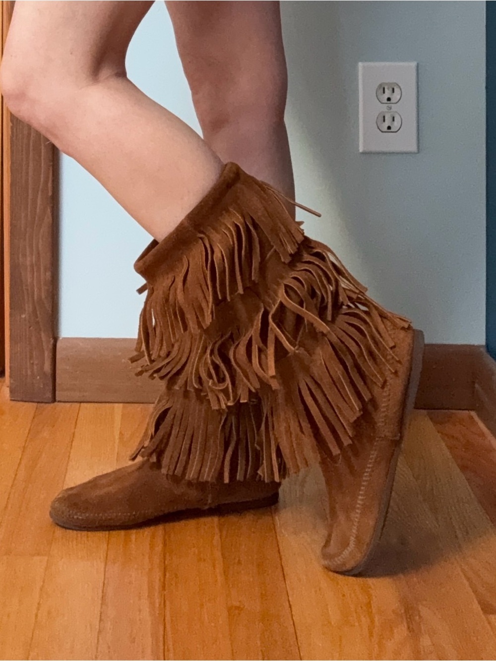Size 8 Suede Fringe Boots | Western Flair Boots | Festival Boots